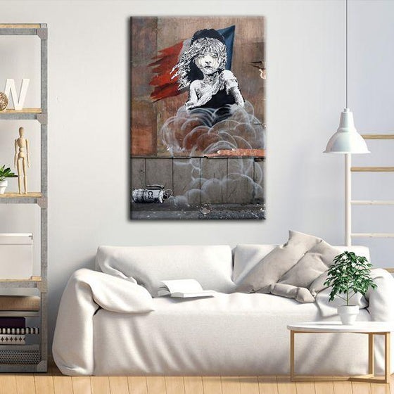 Les Miserables By Banksy Canvas Wall Art Living Room