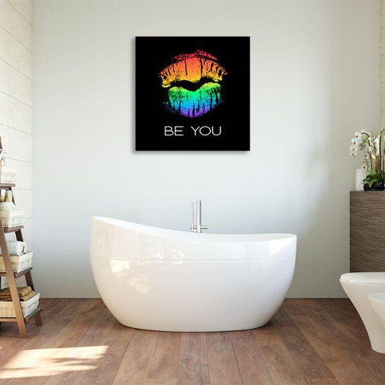 LGBT Be You Canvas Wall Art Bathroom