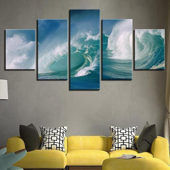 Big Beach Wave Canvas Wall Art Living Room Decor