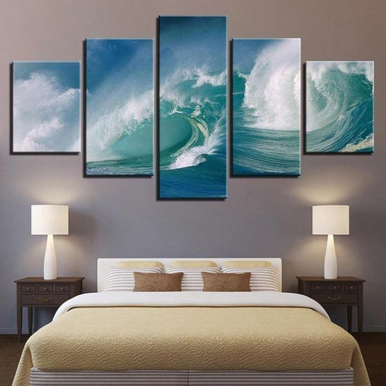 Big Beach Wave Canvas Wall Art Bedroom