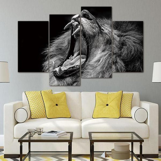 Lion Wall Art Black And White