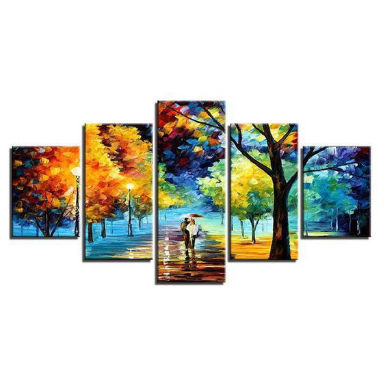 Lively Trees Wall Art Canvas