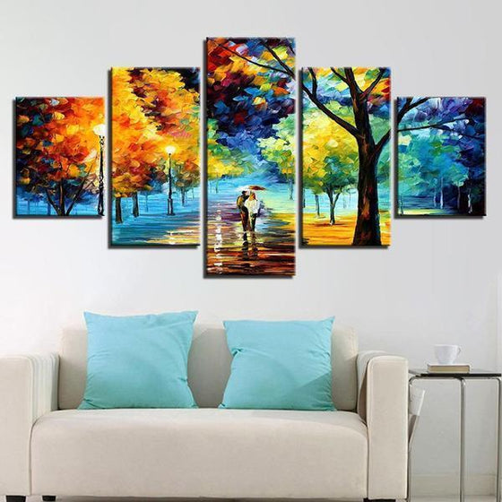 Lively Trees Wall Art Living Room