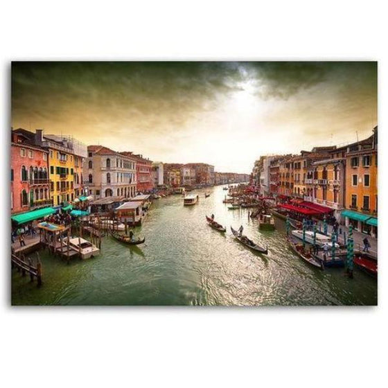 Lively Venice Grand Canal Wall Art