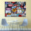 Road Signs Abstract Canvas Wall Art Dining Room