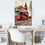 London Bus In Motion Canvas Wall Art Office