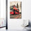 London Bus In Motion Canvas Wall Art Decor