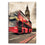 London Bus In Motion Canvas Wall Art