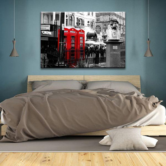 London Telephone Booth Canvas Wall Art Bedroom