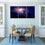 Looking Through Telescope 3-Panel Canvas Wall Art Dining Room
