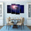Looking Through Telescope 4 Panels Canvas Wall Art Dining Room