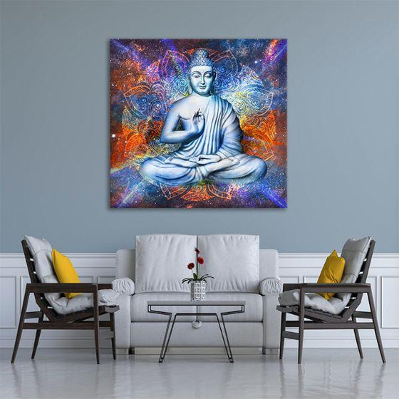 Lotus Posed Buddha Canvas Wall Art Decor