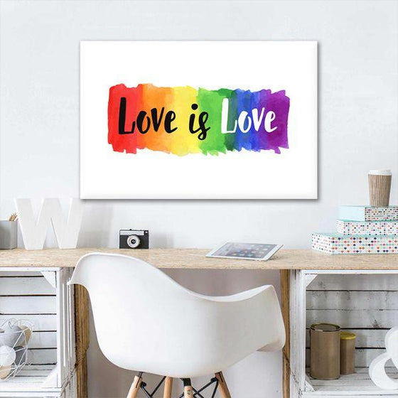 Love is Love Quote Canvas Wall Art Decor