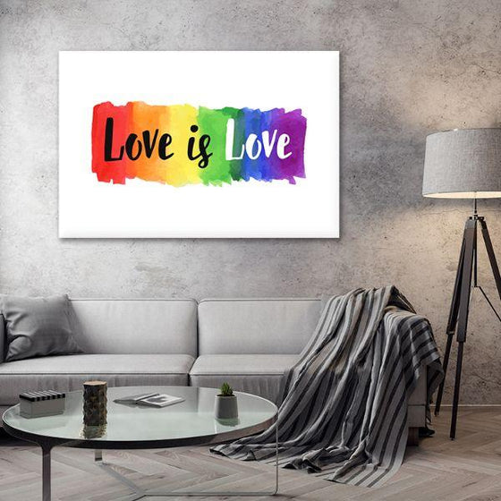 Love is Love Quote Canvas Wall Art Living Room