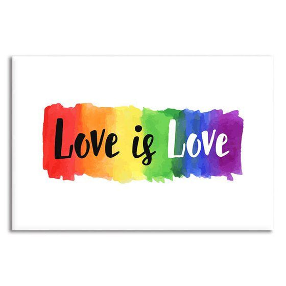 Love is Love Quote Canvas Wall Art