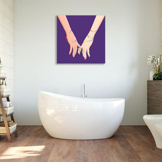 Love Wins Canvas Wall Art Bathroom