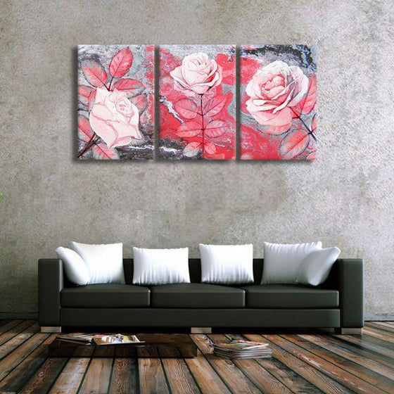 Lovely Pink Roses Canvas Wall Art Decor