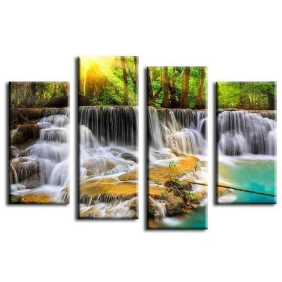 Luang Prabang Waterfalls Canvas Wall Art