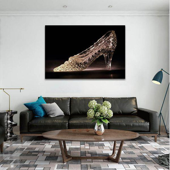 Magical Glass Shoe 1 Panel Canvas Wall Art Living Room