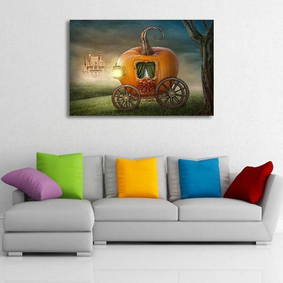 Magical Pumpkin Carriage Canvas Wall Art Print