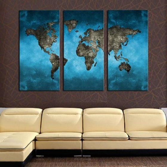 Map Of The World Wall Art Decors
