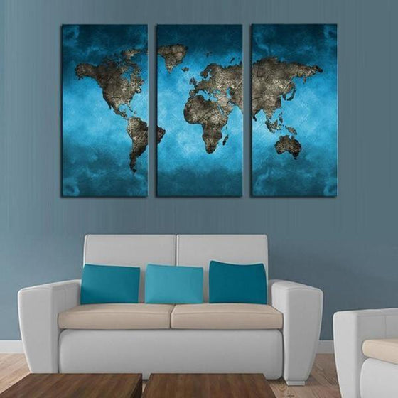 Map Of The World Wall Art Idea