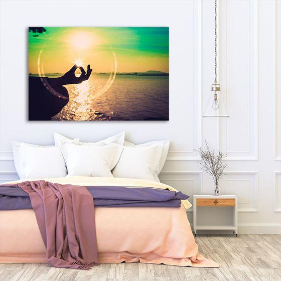 Meditation & Sun Flare Zen Canvas Bedroom