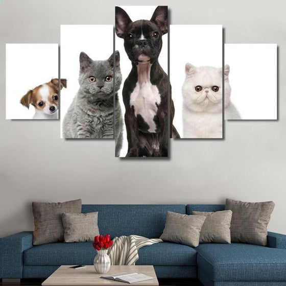 Metal Dogs Wall Art Canvas