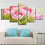 Bloomed Pink Flowers Canvas Wall Art Living Room Decor