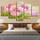 Bloomed Pink Flowers Canvas Wall Art  Bedroom Decor