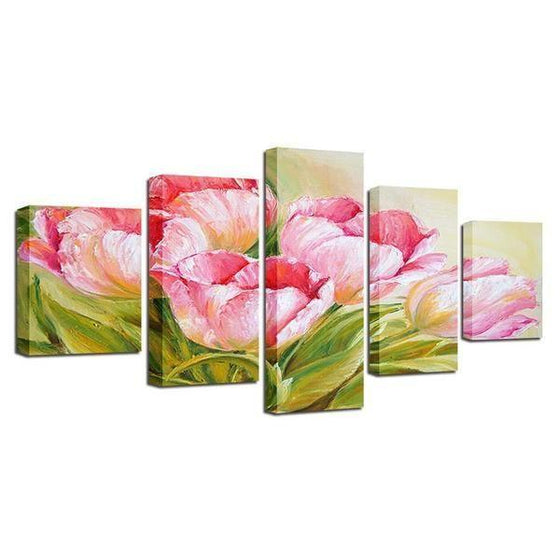 Bloomed Pink Flowers Canvas Art Decor