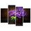 Purple Flowers Centerpiece Canvas Wall Art Prints