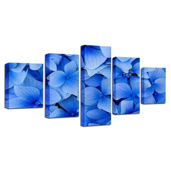 Blue Flowers Canvas Wall Art