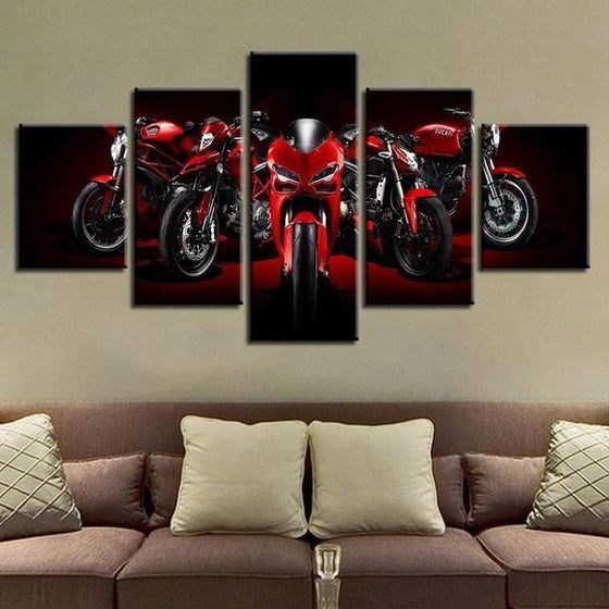 Metal Wall Art Motorcycles Print