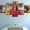 Different Types of Guitar Abstract Canvas Wall Art Dining Room