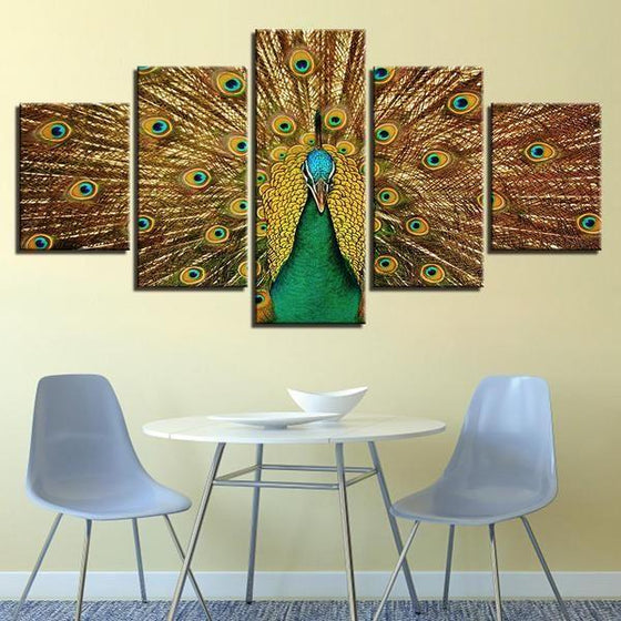 Metal Wall Art Peacock Canvas