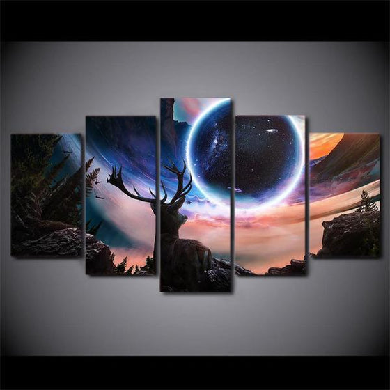 Metal Wall Art Planets Canvases