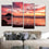 Metal Wall Art Sunset Canvases