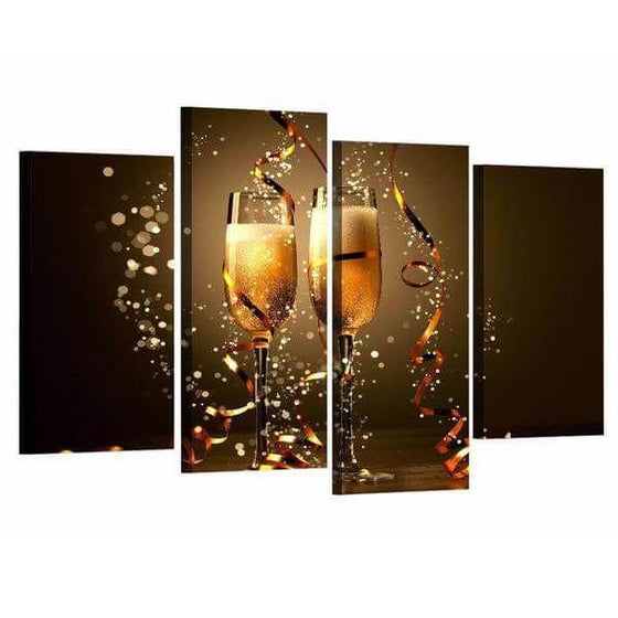 Champagne Celebration Canvas Wall Art Prints