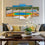 Midway Geyser Basin 5-Panel Canvas Wall Art Living Room