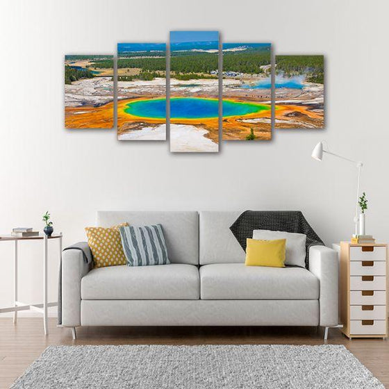 Midway Geyser Basin 5-Panel Canvas Wall Art Set