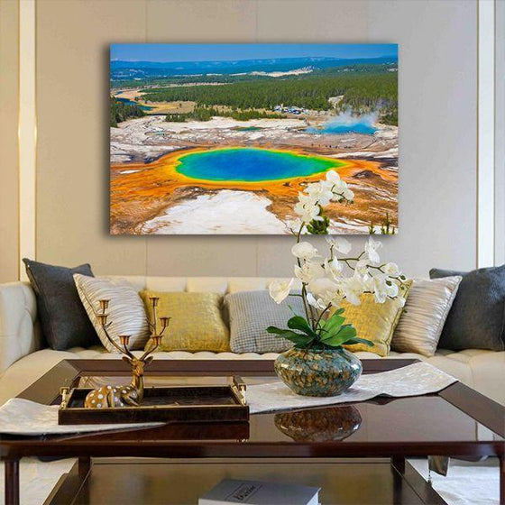 Midway Geyser Basin 1 Panel Canvas Wall Art Living Room