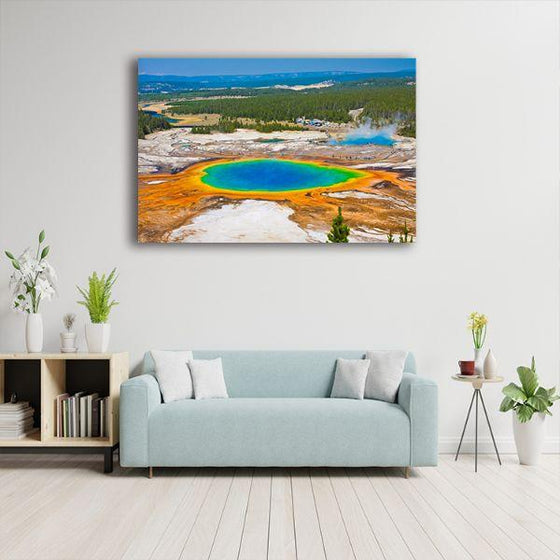 Midway Geyser Basin 1 Panel Canvas Wall Art Print