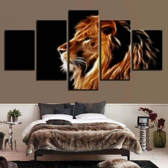 Mighty Lion Wall Art Bedroom