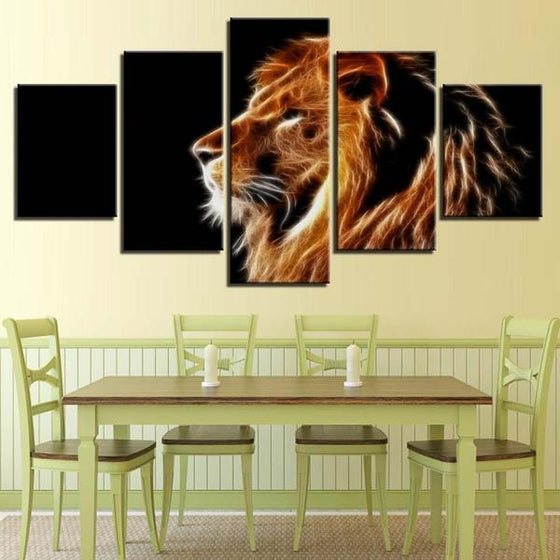 Mighty Lion Wall Art Dining Room