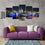 Millennium Bridge In UK 5 Panels Canvas Wall Art Living Room