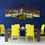 Millennium Bridge View 5 Panels Canvas Wall Art Dining Room