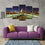 Millennium Bridge View 5 Panels Canvas Wall Art Living Room