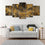 Mineral Structure 5-Panel Abstract Canvas Wall Art Living Room