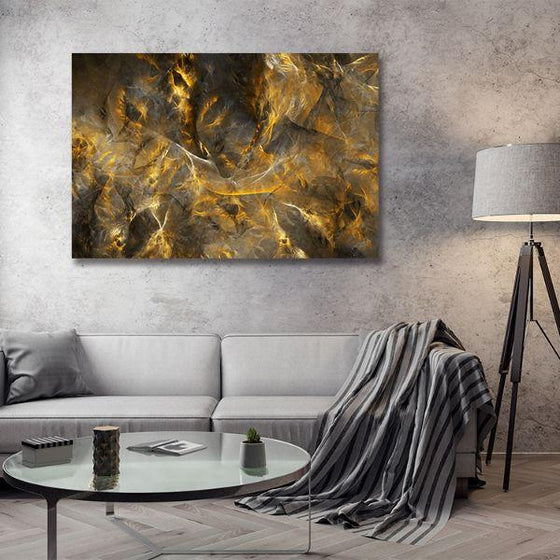 Mineral Structure Abstract Canvas Wall Art Living Room